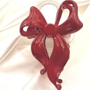 Scarlett Red french bow hair claw clip | NWOT
